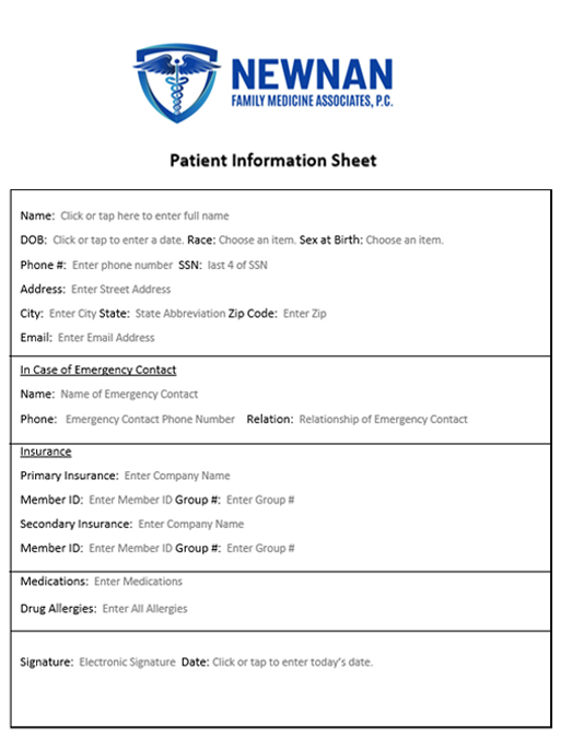 Patient Information Sheet